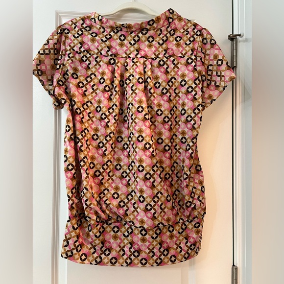 Elementz Patterned Blouse with Bow, Size XL - Picture 2 of 12